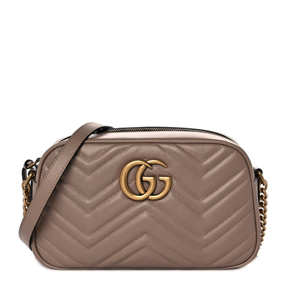 Gucci Calfskin Matelasse Small GG Marmont Chain Shoulder Bag Porcelain Rose 1 of 9