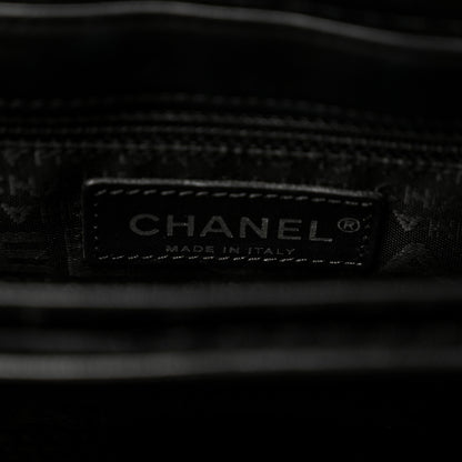 Chanel Velvet Lambskin Camellia No. 5 Flap Bag Black 6 of 10