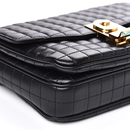 Celine Calfskin Quilted Medium C Bag Black 6 of 7