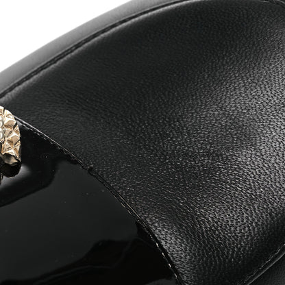 Chanel Lambskin Pearl Crystal Quilted CC Loafers 38 Black 11 of 17