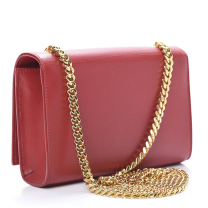 Saint Laurent Calfskin Small Classic Monogram Kate Tassel Satchel Red 3 of 12