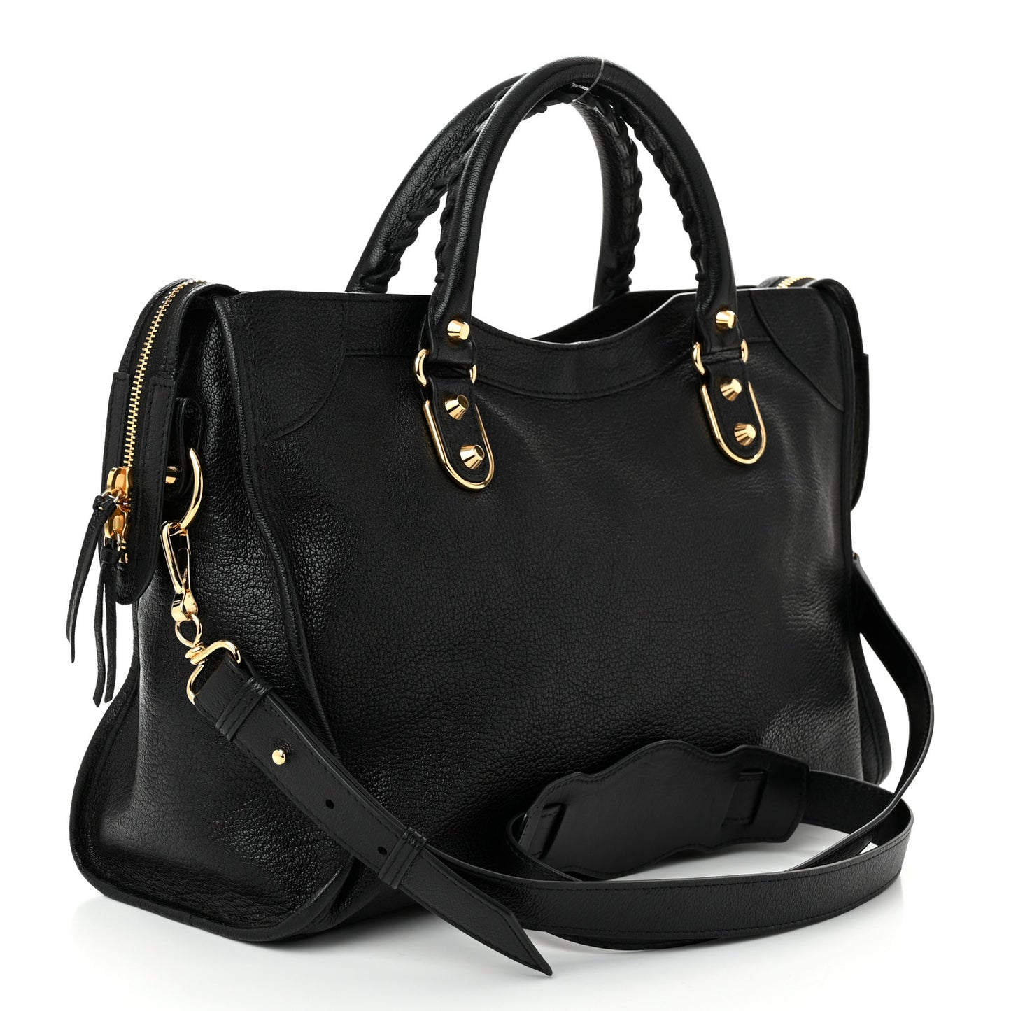 Chevre Gold Metallic Edge Hardware City Black