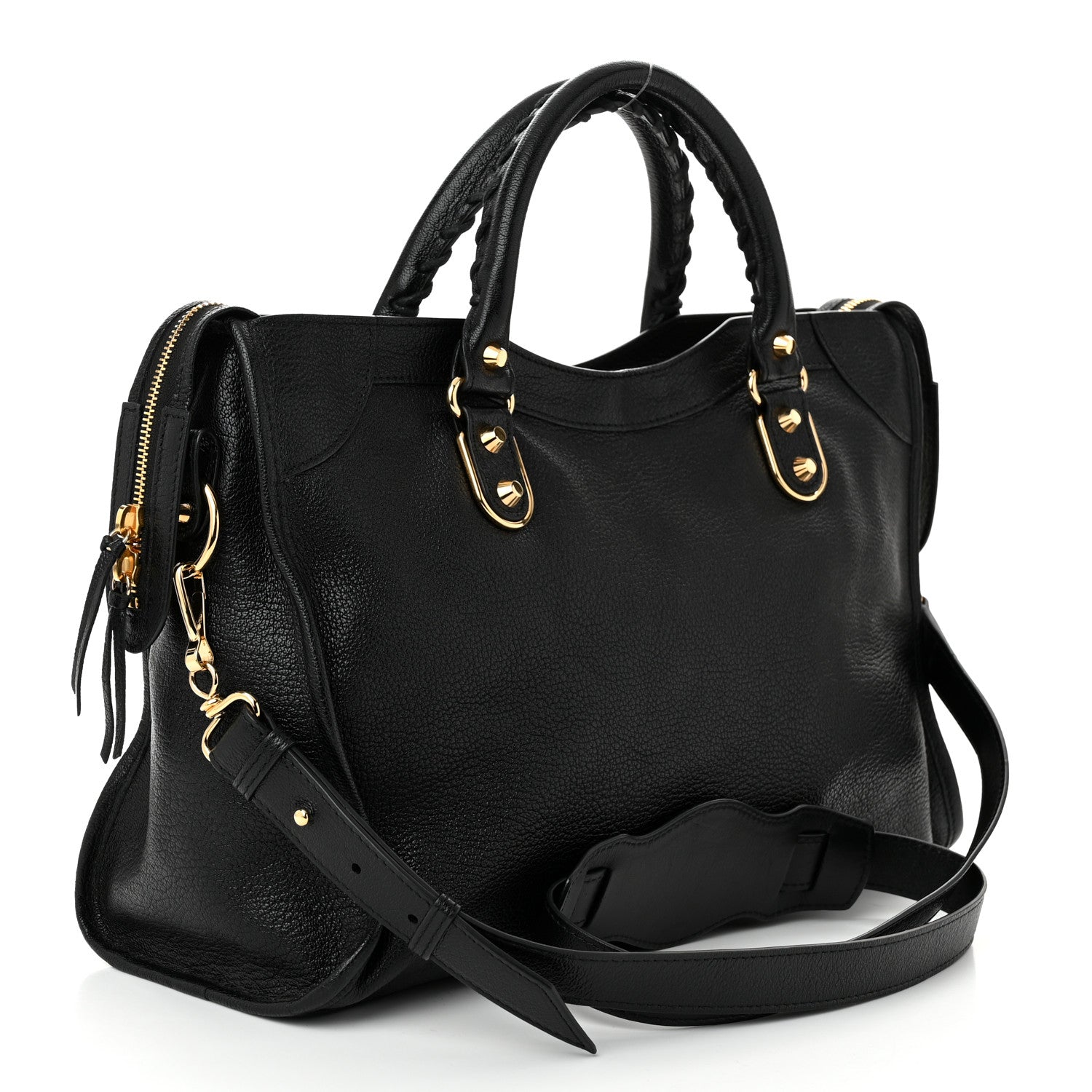 Balenciaga Chevre Gold Metallic Edge Hardware City Black 3 of 10