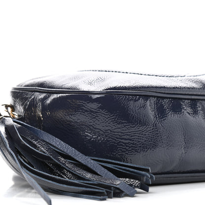 Gucci Vernice Naplack Small Soho Disco Bag Uniform Blue 9 of 10