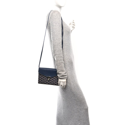 Goyard Goyardine Calfskin Chypre Wallet Pouch Navy 2 of 10