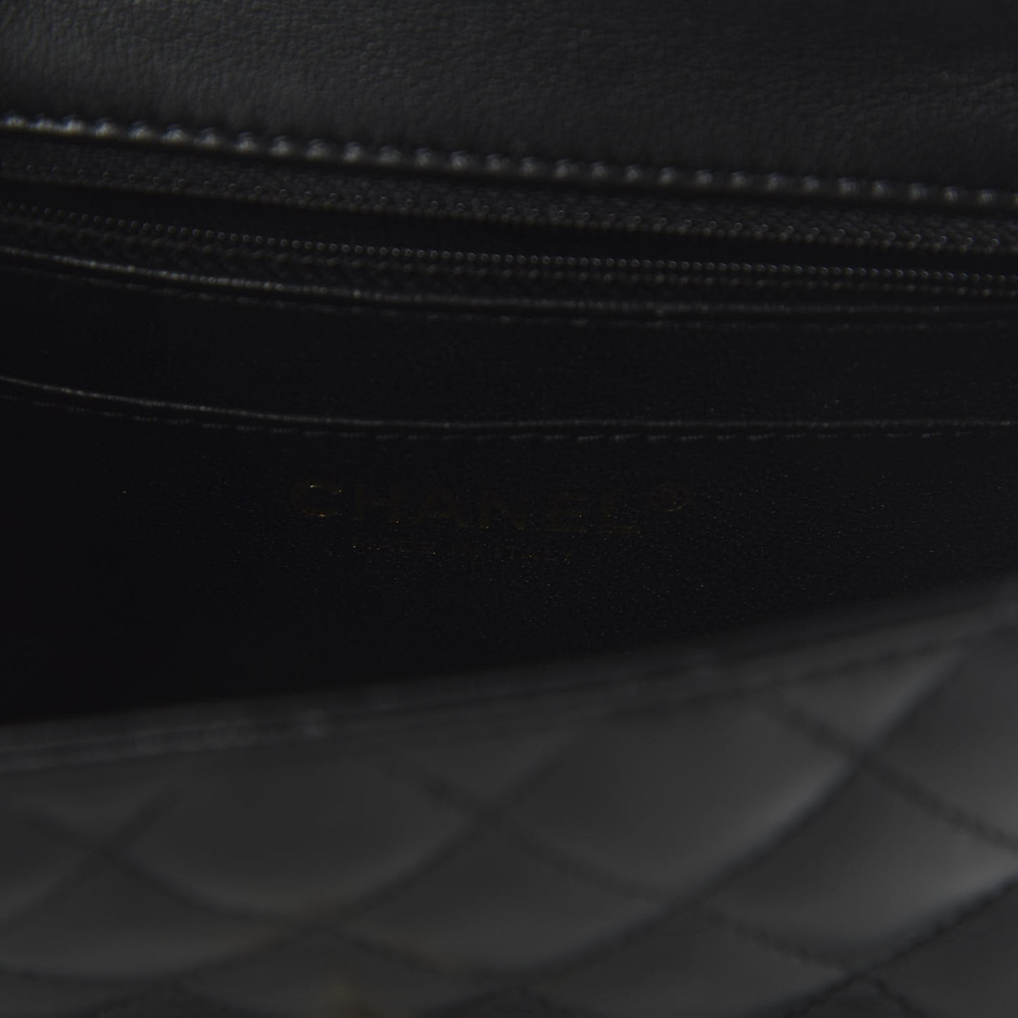 Lambskin Quilted Mini Square Flap Black