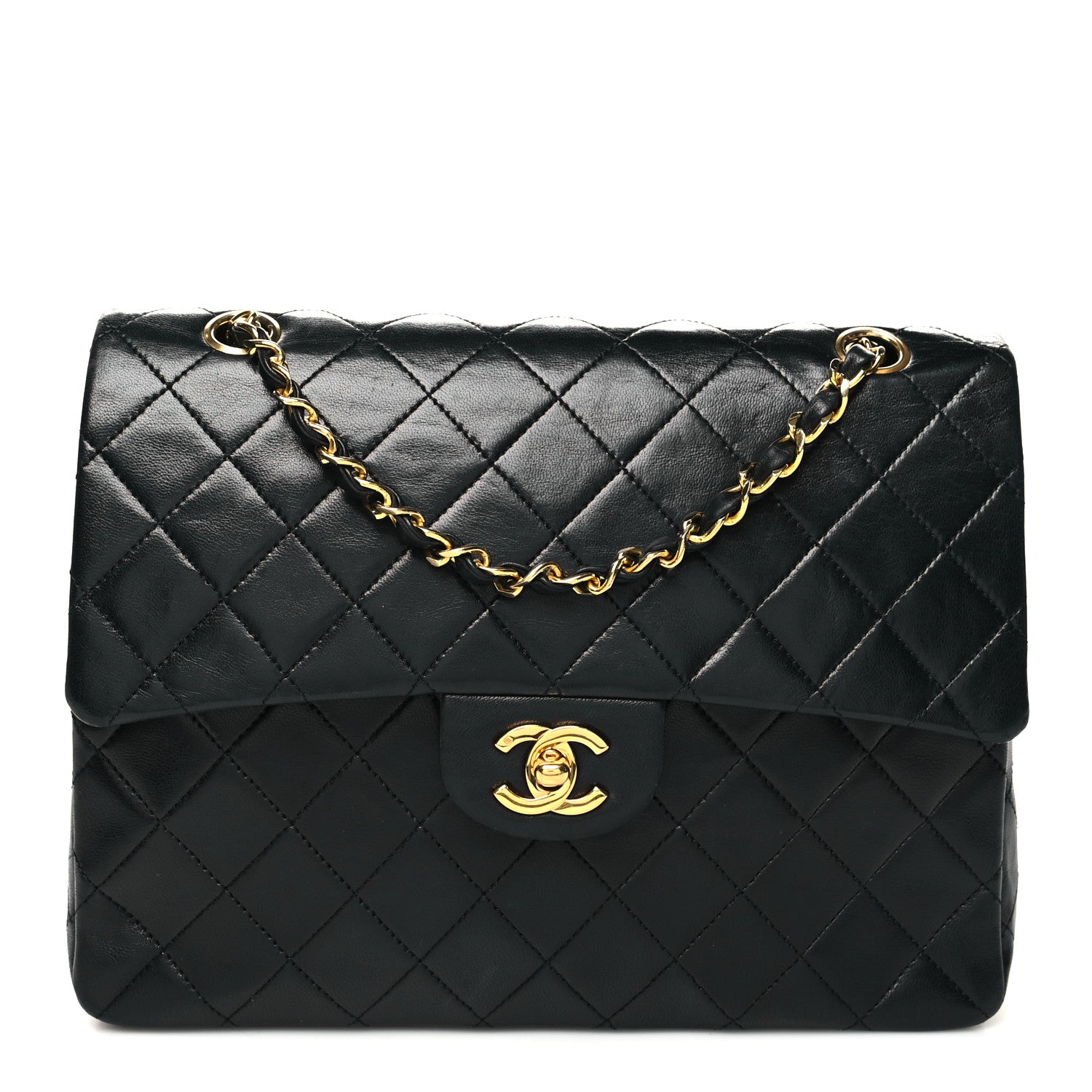 Chanel Lambskin Quilted Medium Double Flap Black 1 of 12