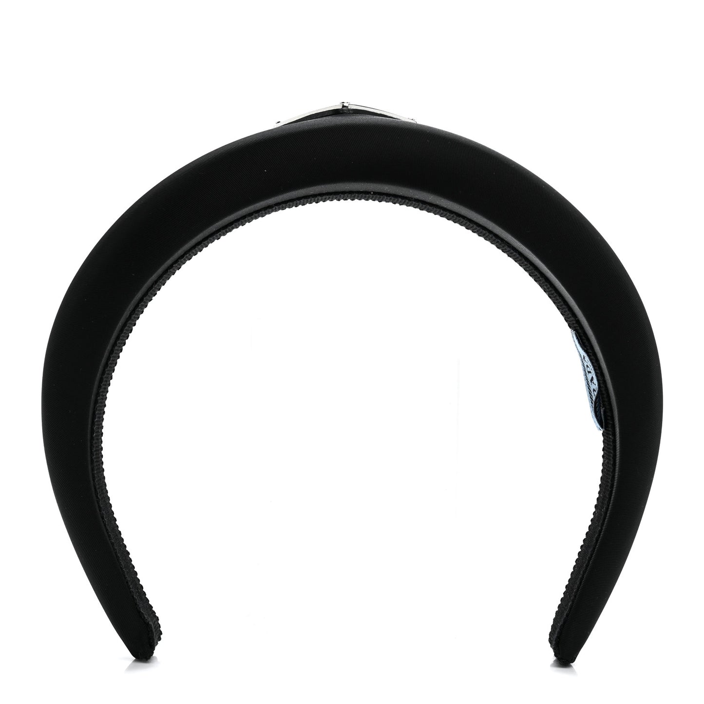 Re-Nylon Metal Triangle Logo Headband Black