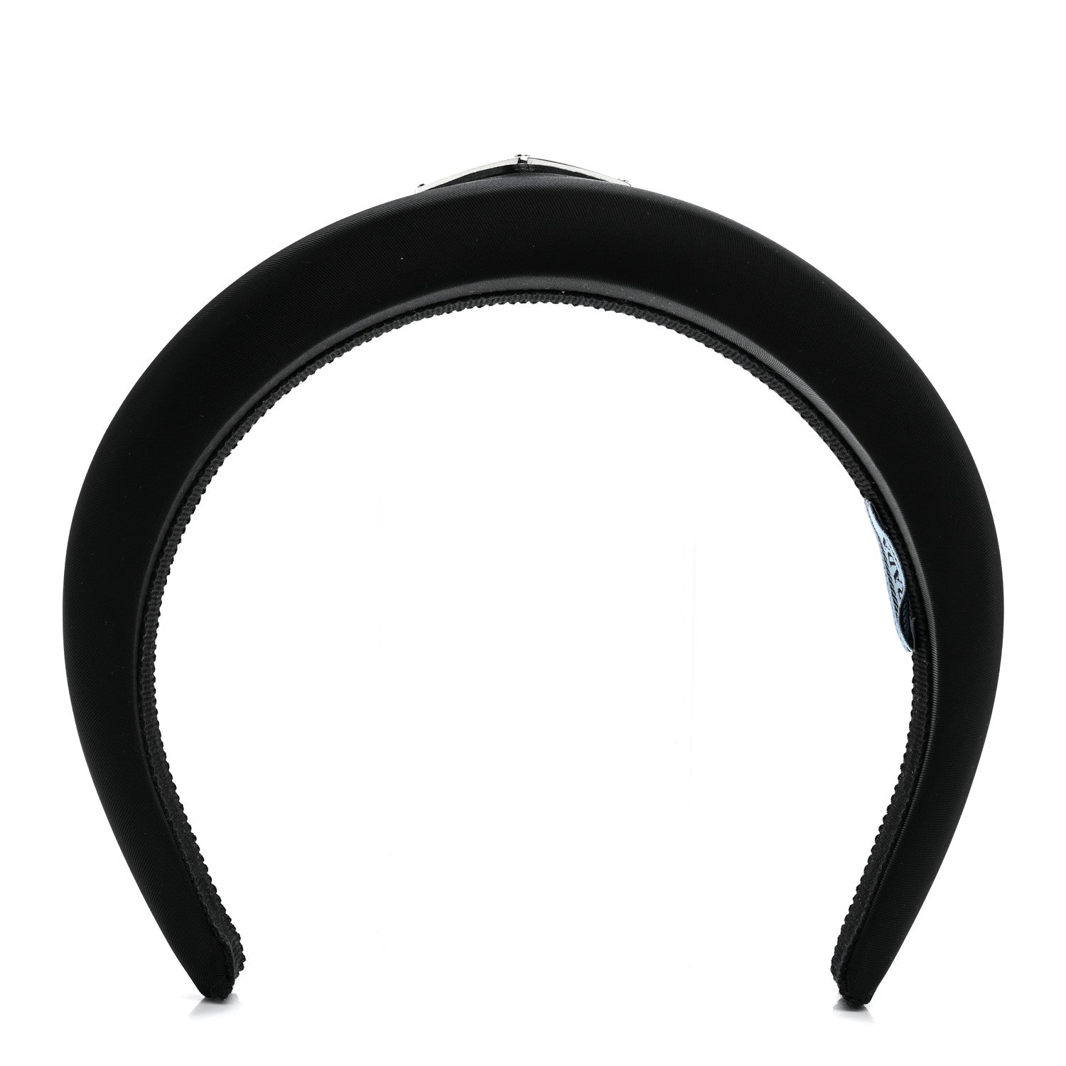 Prada Re-Nylon Metal Triangle Logo Headband Black 1 of 6