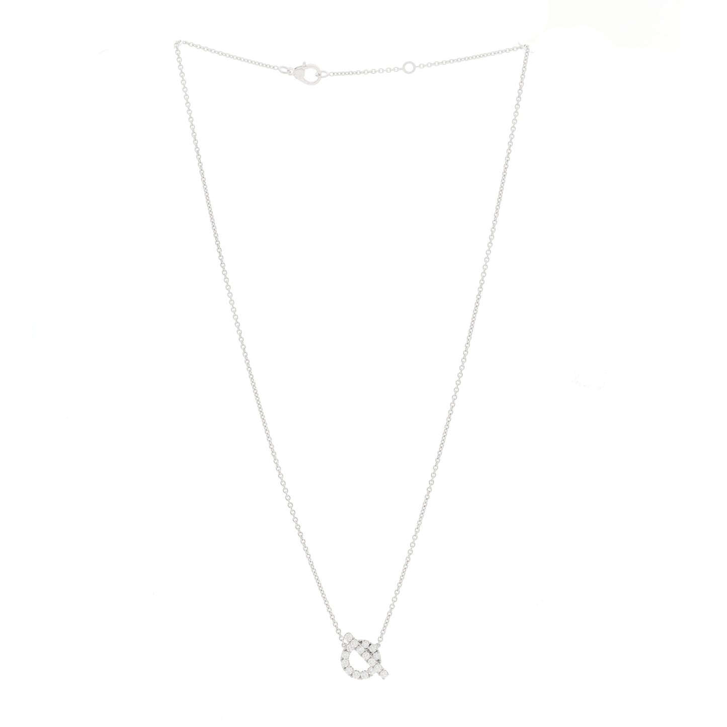 18K White Gold Diamond Finesse Pendant Necklace