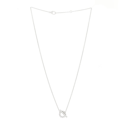 Hermes 18K White Gold Diamond Finesse Pendant Necklace 3 of 6