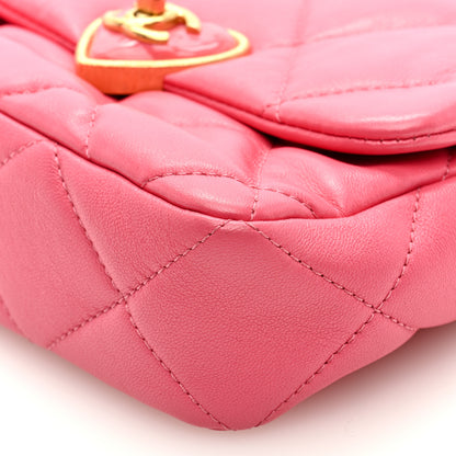 Chanel Lambskin Plexiglass Quilted Coco Love Mini Flap Pink 9 of 9