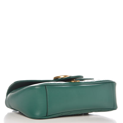 Gucci Calfskin Matelasse Small GG Marmont Shoulder Bag Emerald Green 4 of 8