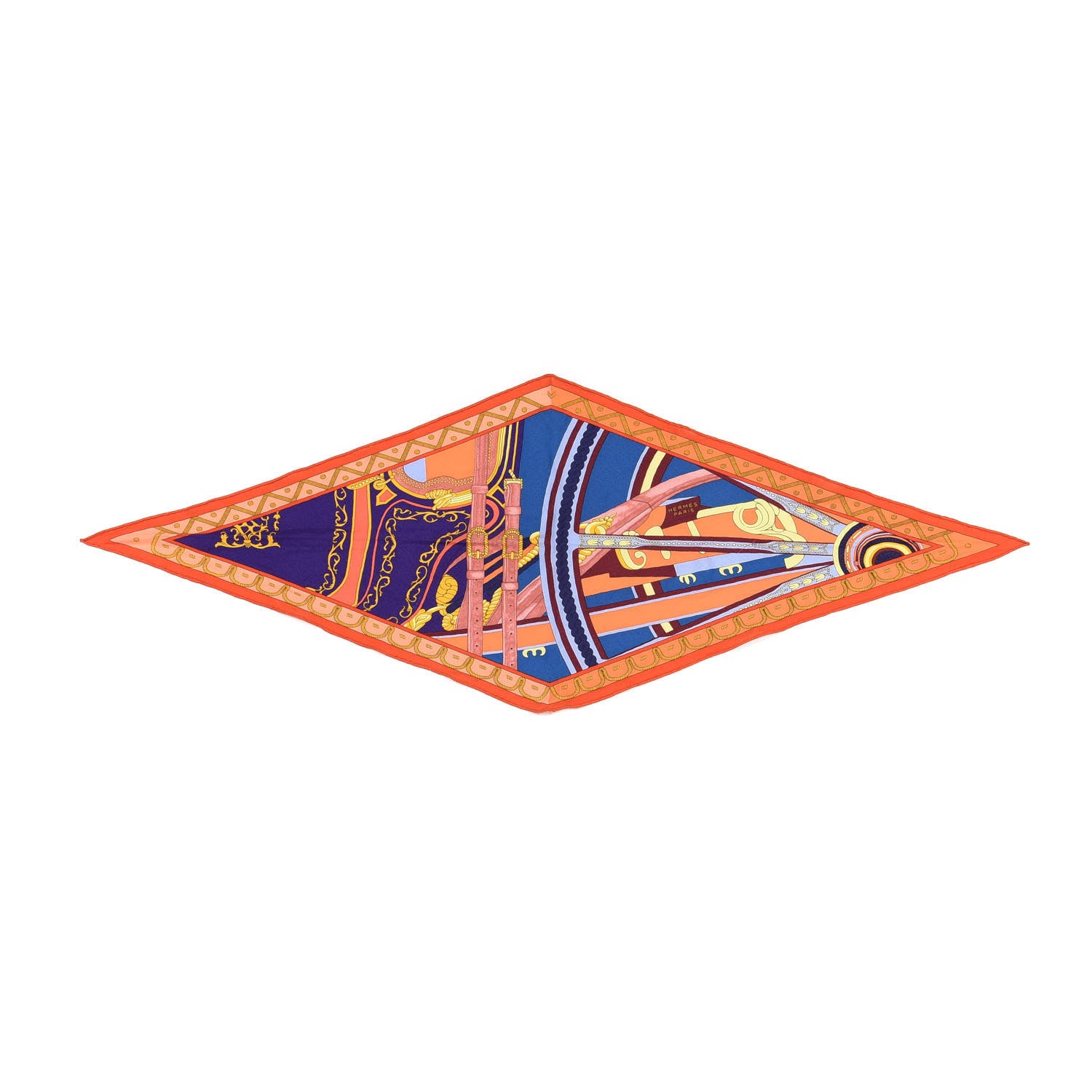 Hermes Cashmere Silk Losange Scarf MM 1 of 4