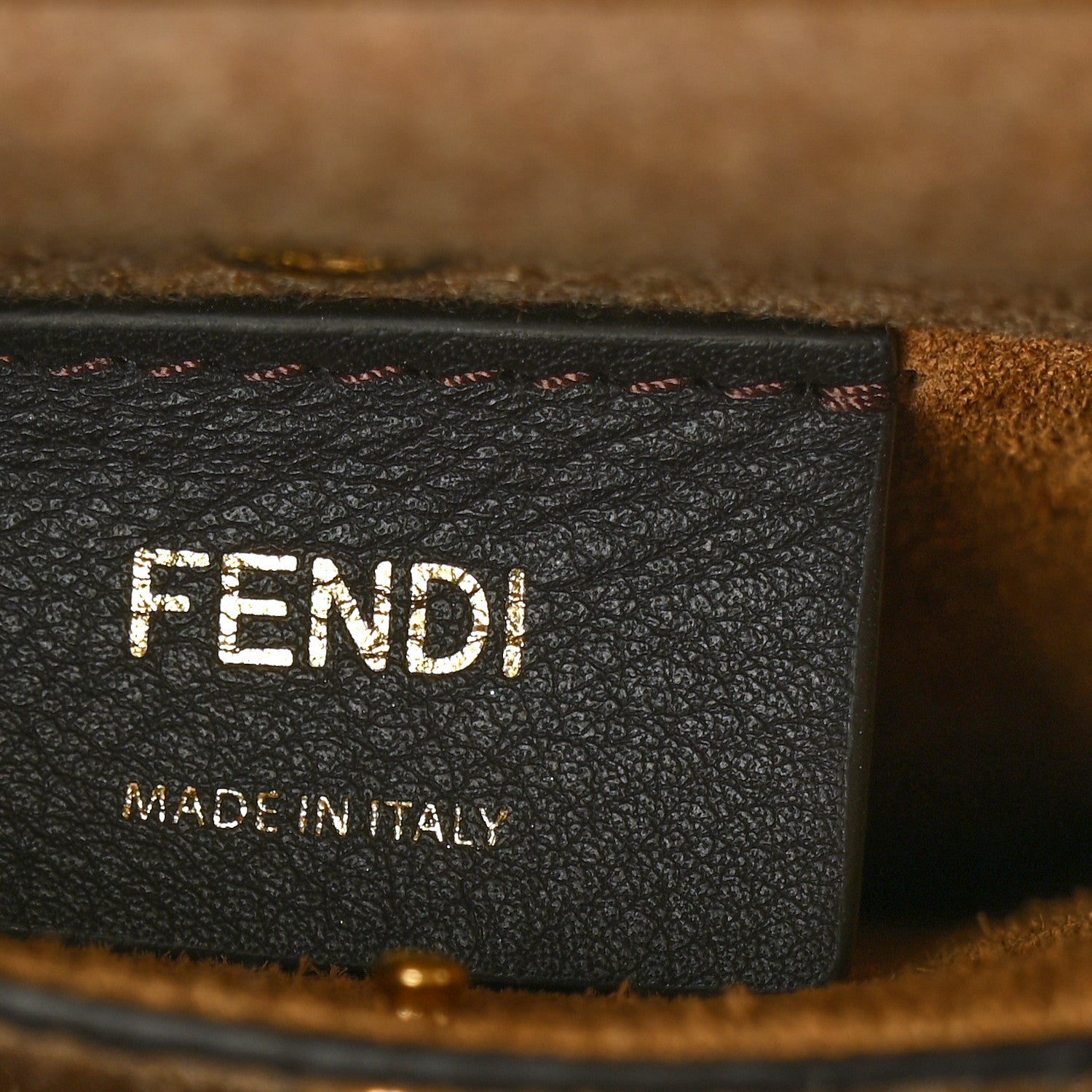 Fendi Melange Flannel Medium Fendi Way Tote Camel 5 of 6