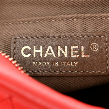 Chanel Goatskin Stitched Casual Trip North South Camera Case Red 6 of 11