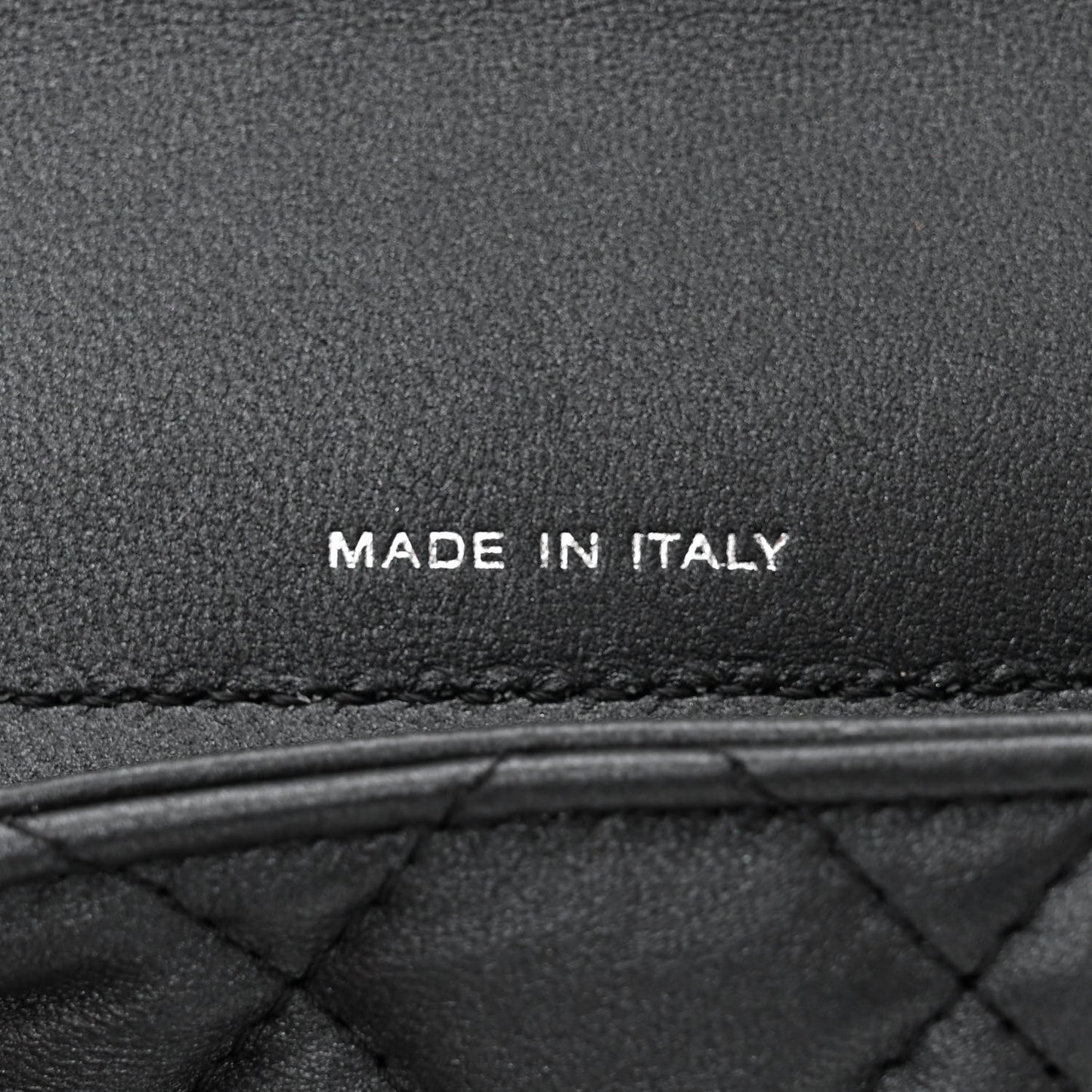 Lambskin Quilted Flap Phone Holder With Chain So Black