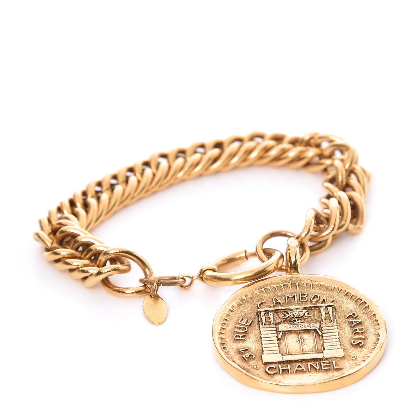 31 Rue Cambon Paris Medallion Chain Bracelet Gold