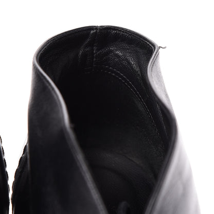Chanel Lambskin CC Chain Wedge Boots 40 Black 4 of 12
