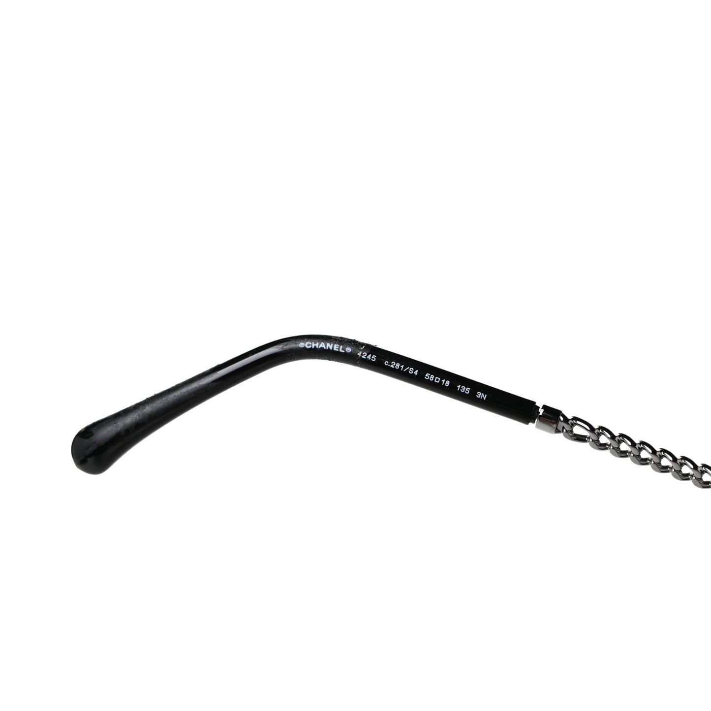 Round Chain Sunglasses 4245 Black