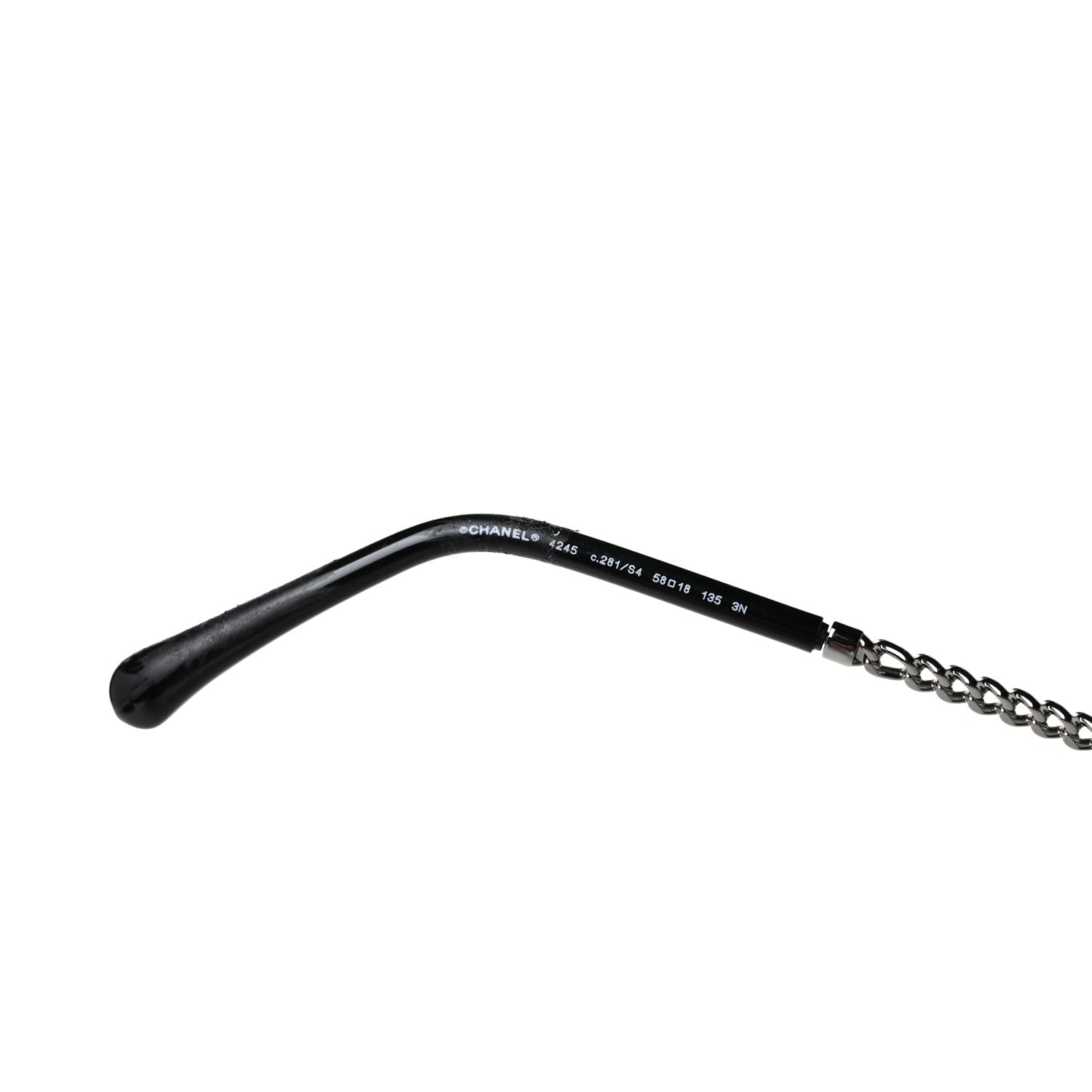 Chanel Round Chain Sunglasses 4245 Black 6 of 7