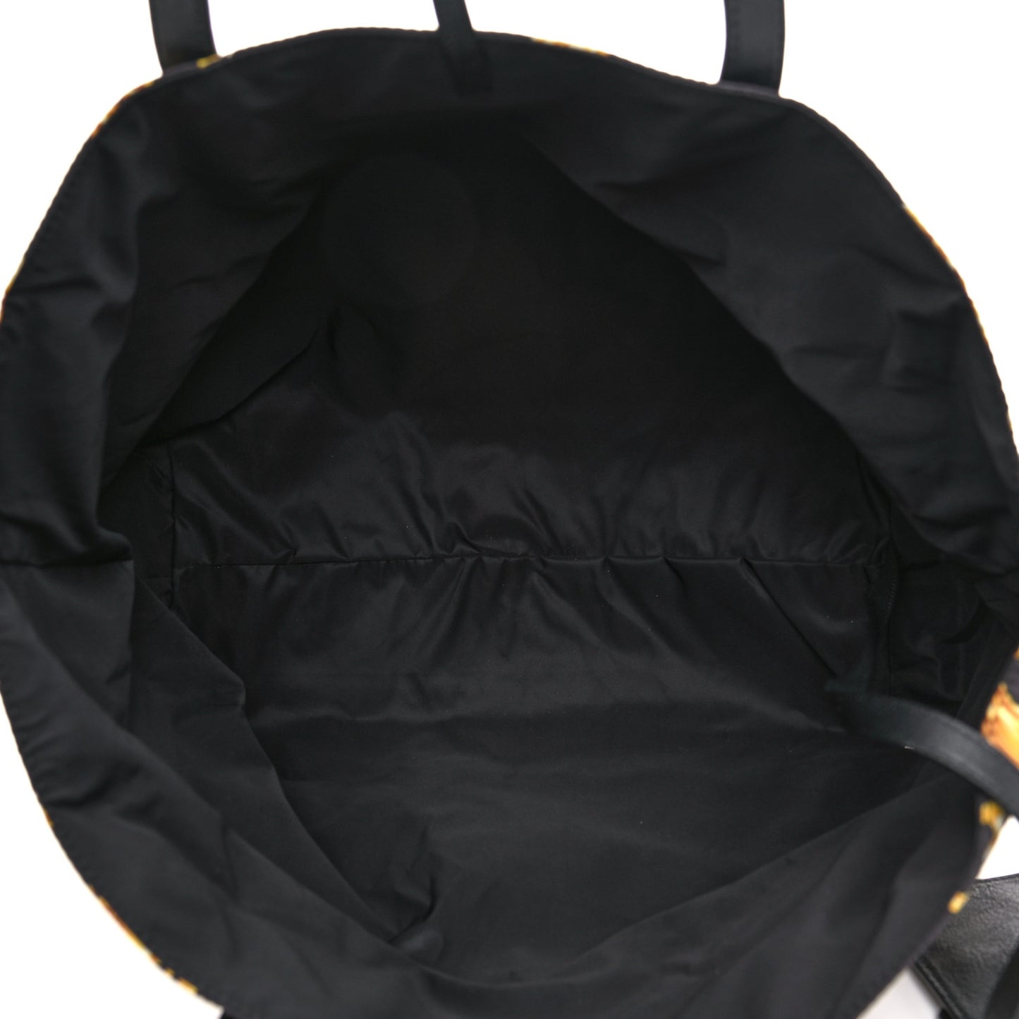 Nylon Baroque Print Tote Black