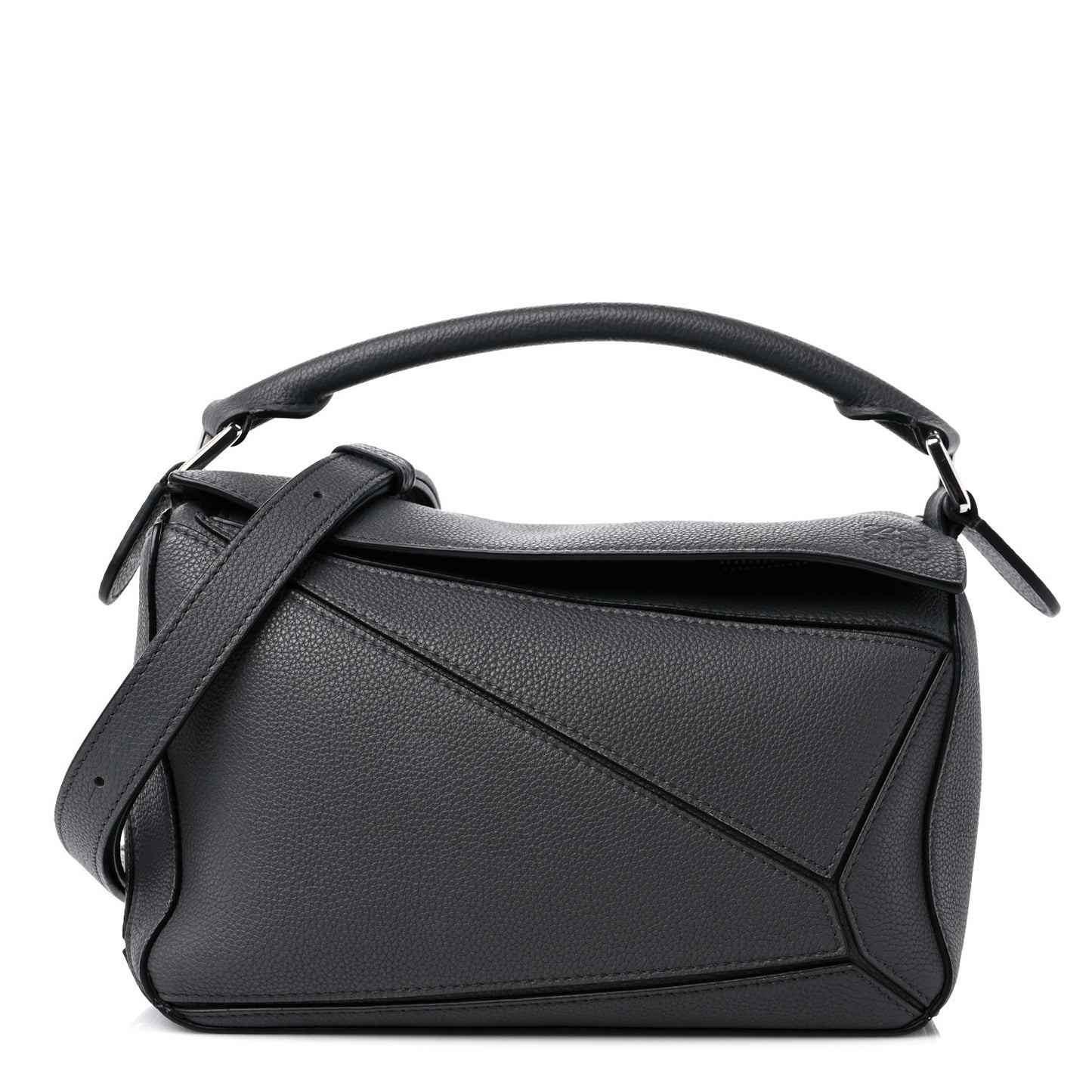 Calfskin Small Puzzle Bag Gunmetal