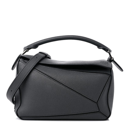 Loewe Calfskin Small Puzzle Bag Gunmetal 1 of 11