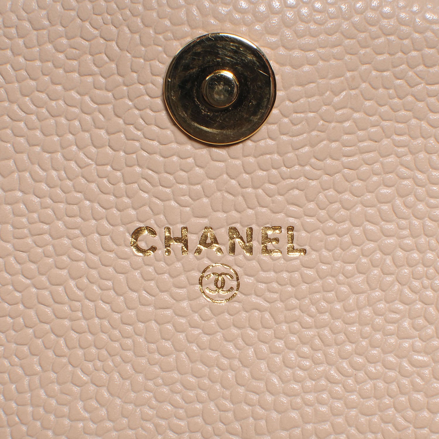 Chanel Caviar Half Moon Wallet On Chain Bag Beige 8 of 9