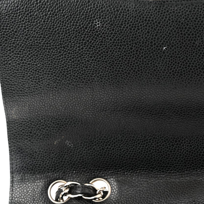 Chanel Caviar Quilted Jumbo Single Flap Black 12 of 13