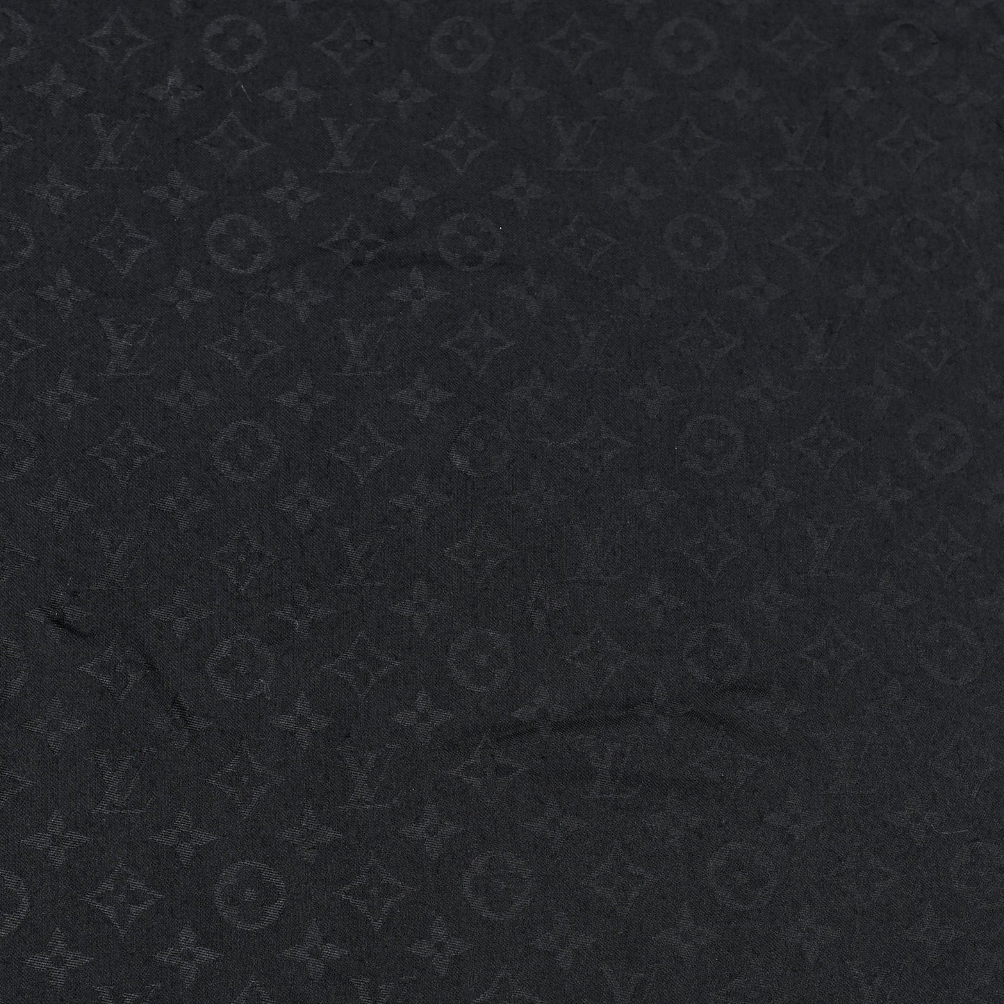 Silk Wool Monogram Shawl Black