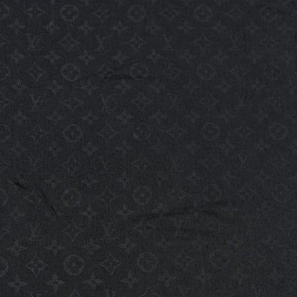 Louis Vuitton Silk Wool Monogram Shawl Black 3 of 4