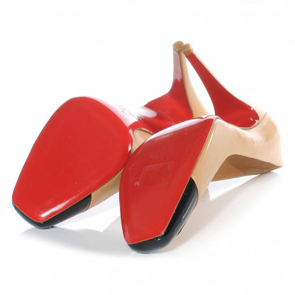 Christian Louboutin Leather Square Cap Toe 100 Heels 39 5 of 7