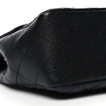 Chanel Caviar Quilted Jumbo Single Flap Black 10 of 13