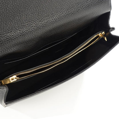 Saint Laurent Grained Calfskin Medium Moujik Top Handle Bag Black 6 of 11