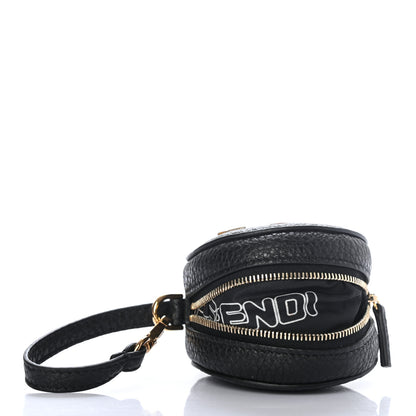 Fendi X FILA Calfskin Mania Backpack Help Bag Charm Black 4 of 14