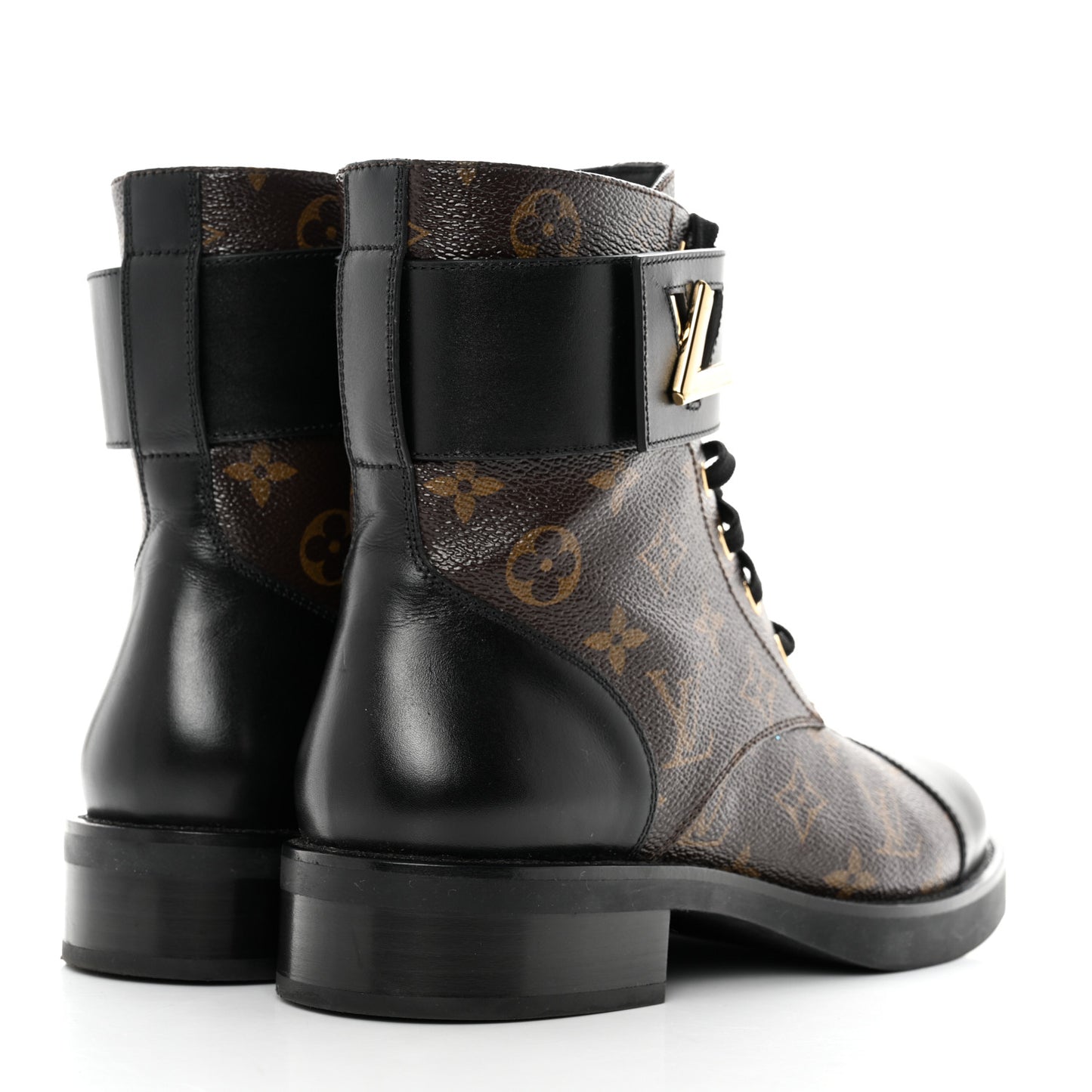 Calfskin Monogram Wonderland Flat Ranger Boots 40 Black
