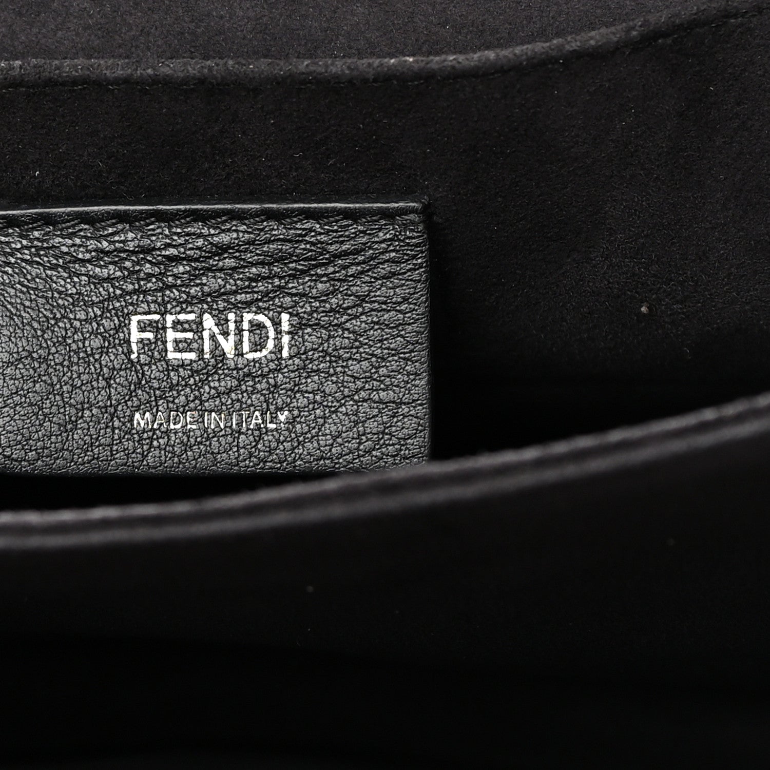 Fendi Vitello Liberty Scalloped Studded Kan I Shoulder Bag Black 6 of 18