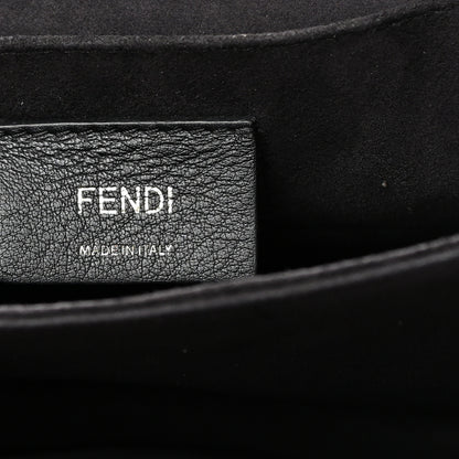 Fendi Vitello Liberty Scalloped Studded Kan I Shoulder Bag Black 6 of 18