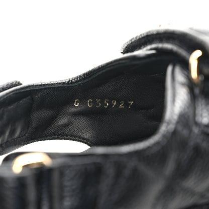 Chanel Grained Calfskin Velcro Dad Sandals 38.5 Black 8 of 8