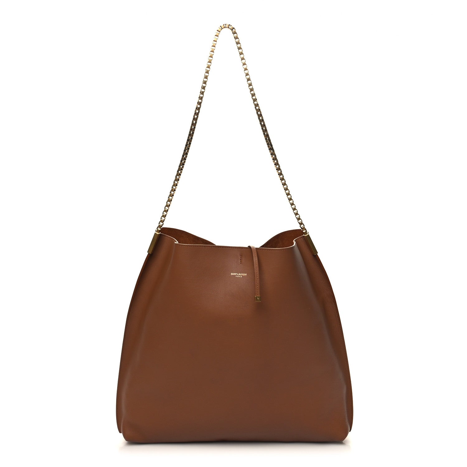 Saint Laurent Calfskin Medium Suzanne Hobo Brick 3 of 12