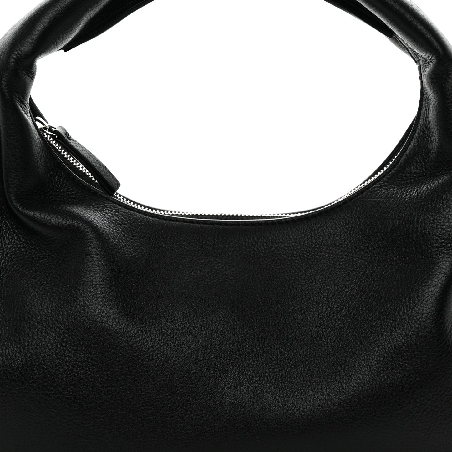 Grained Calfskin Small Everyday Shoulder Bag Black