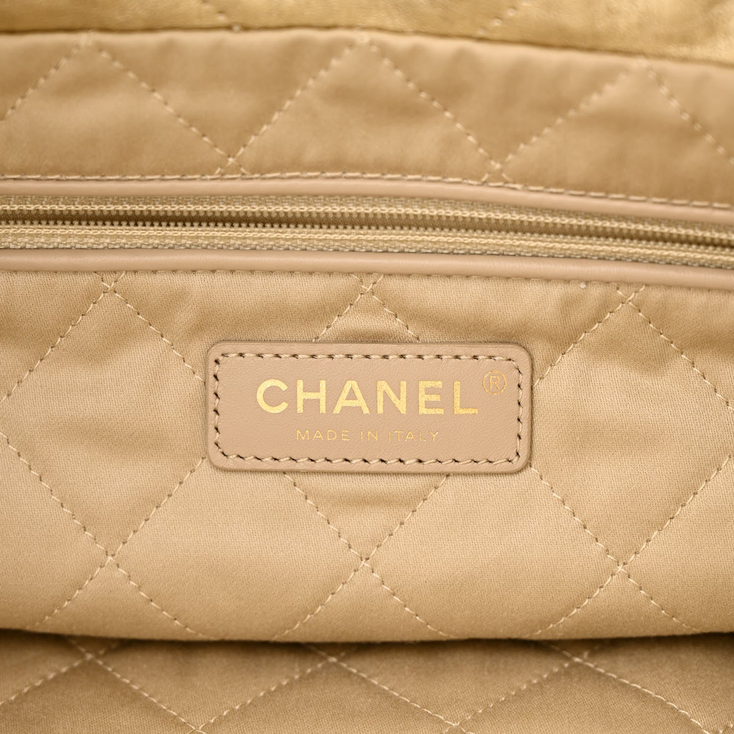 Chanel Metallic Calfskin Quilted Small Chanel 22 Light Gold 7 of 12