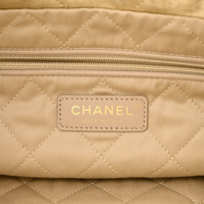 Chanel Metallic Calfskin Quilted Small Chanel 22 Light Gold 7 of 12