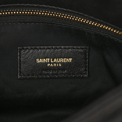 Saint Laurent Lambskin Quilted Toy Loulou Puffer Monogram Chain Satchel Black 6 of 11