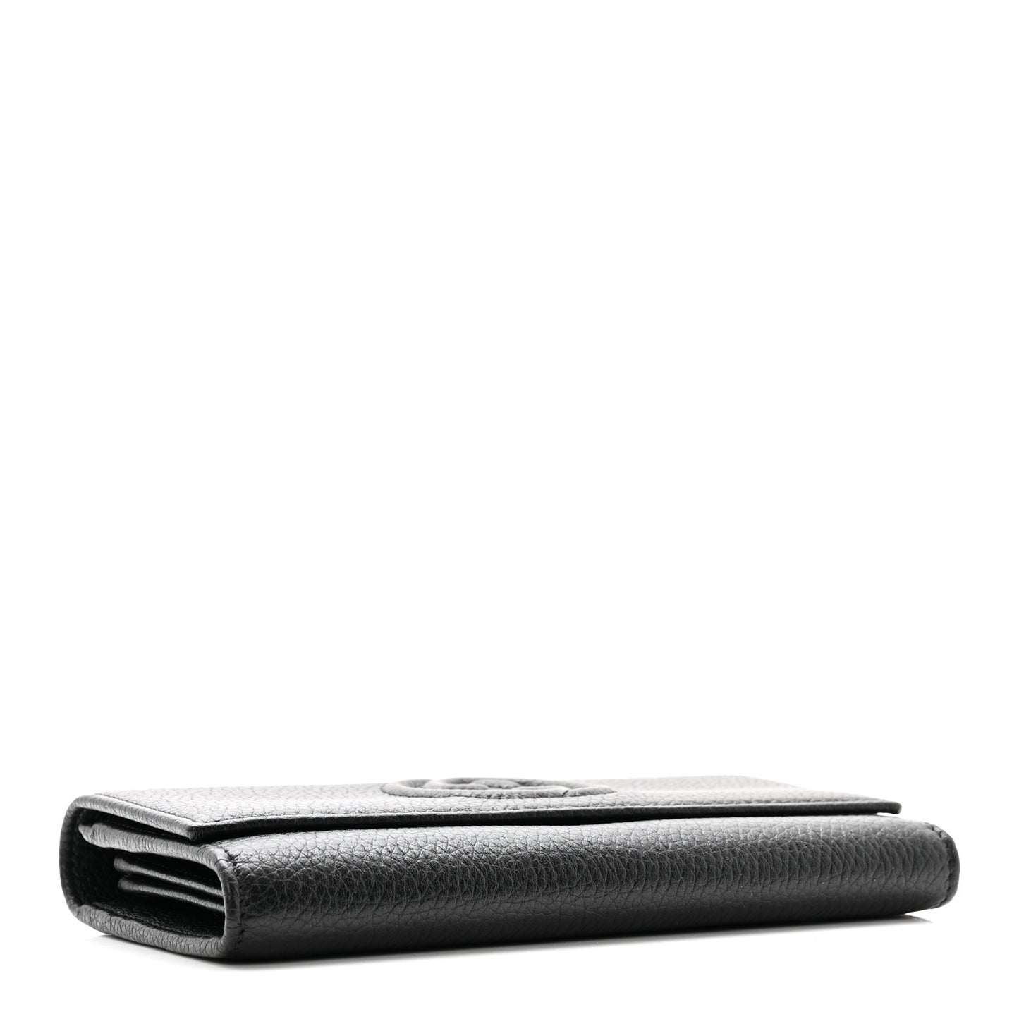 Pebbled Calfskin Large Soho Continental Wallet Black