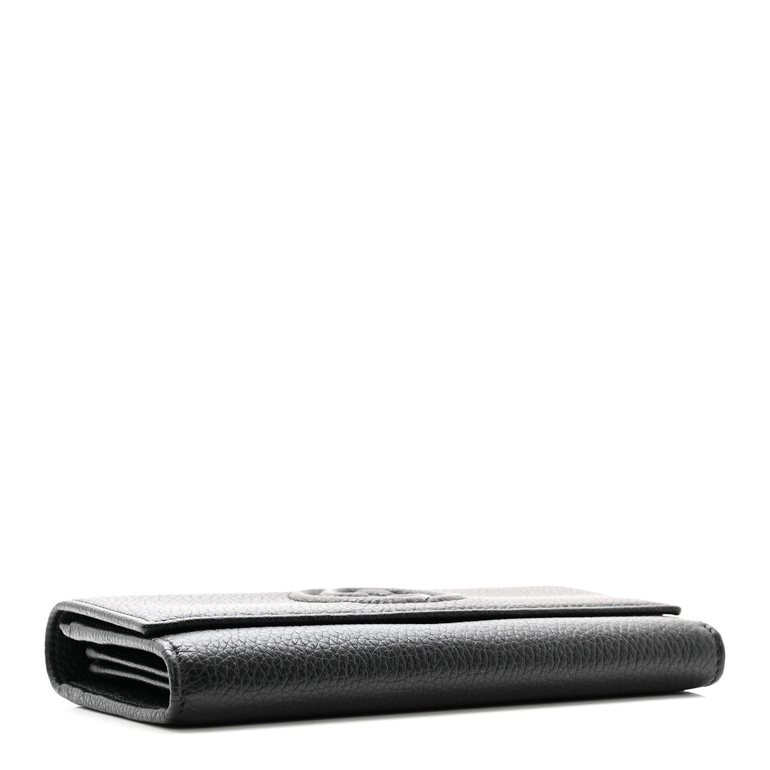 Gucci Pebbled Calfskin Large Soho Continental Wallet Black 4 of 10