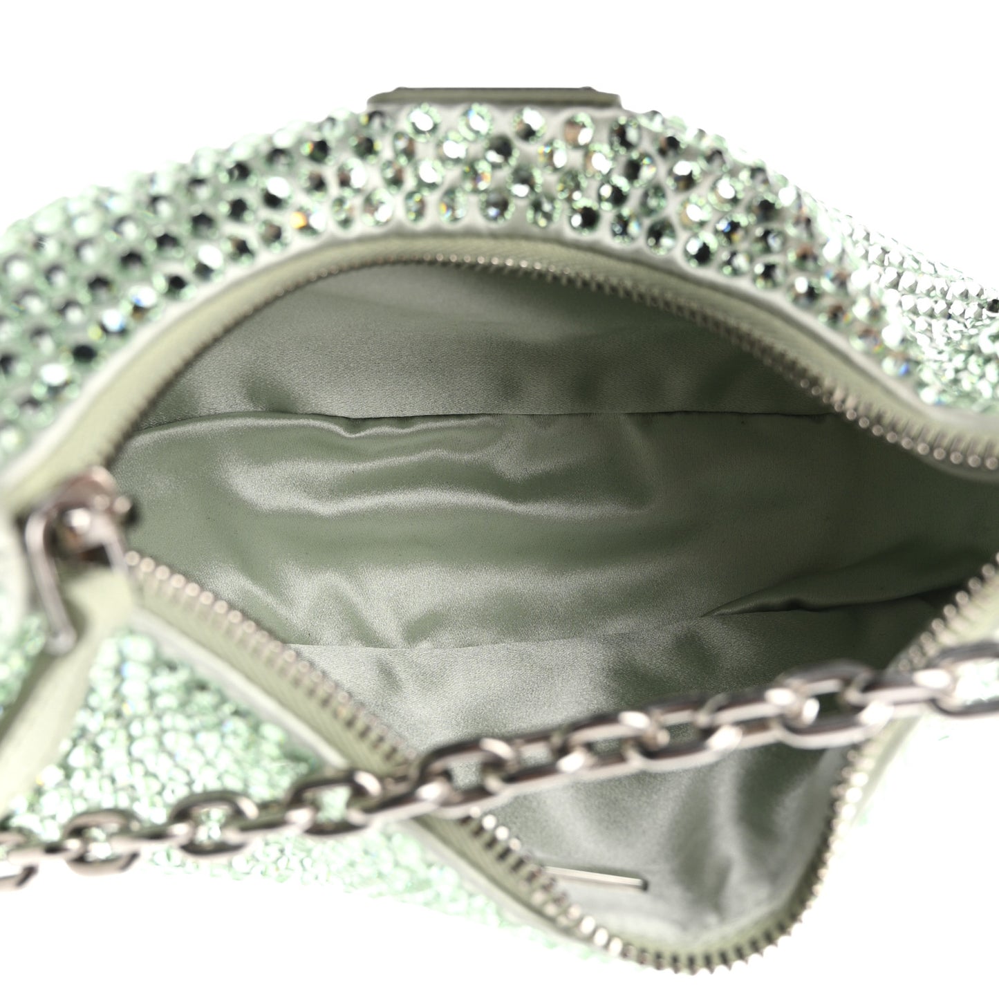 Satin Crystal Re-Edition 2005 Shoulder Bag Acqua