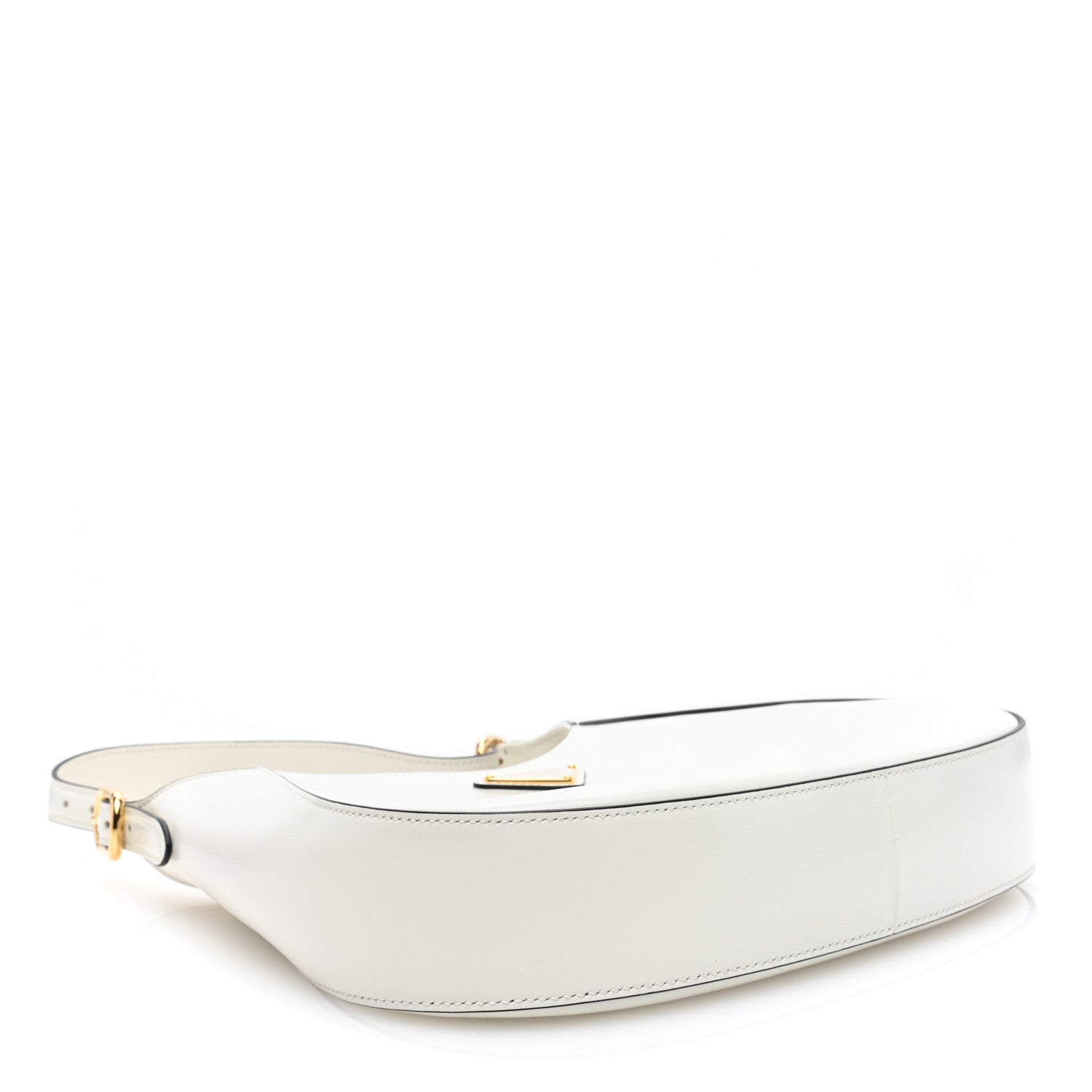 Prada Box Calfskin Shoulder Bag White Black 4 of 9