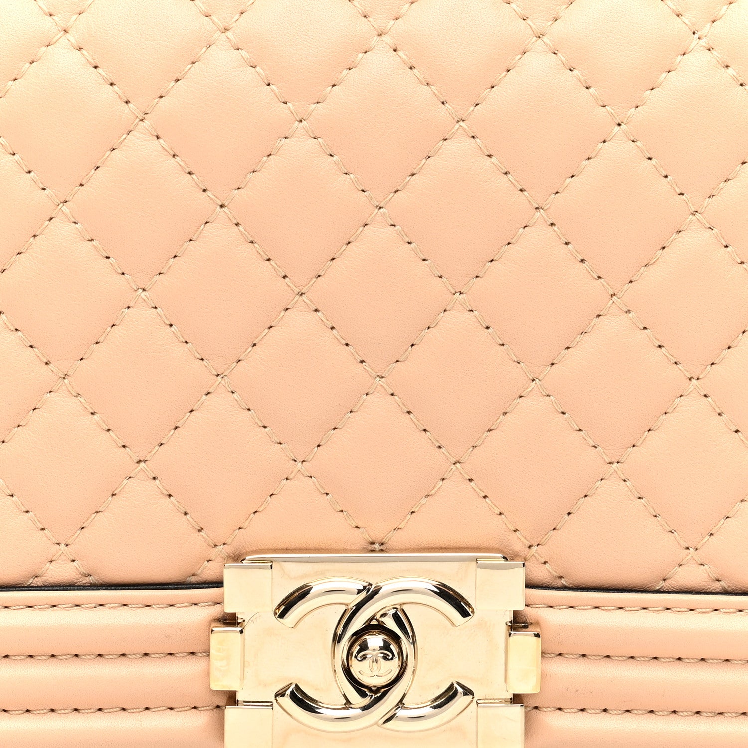 Chanel Calfskin Quilted Medium Top Handle Boy Flap Beige Clair 8 of 10